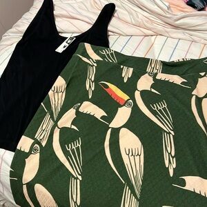 Farm Rio toucan pencil skirt knit extra large rare nwt